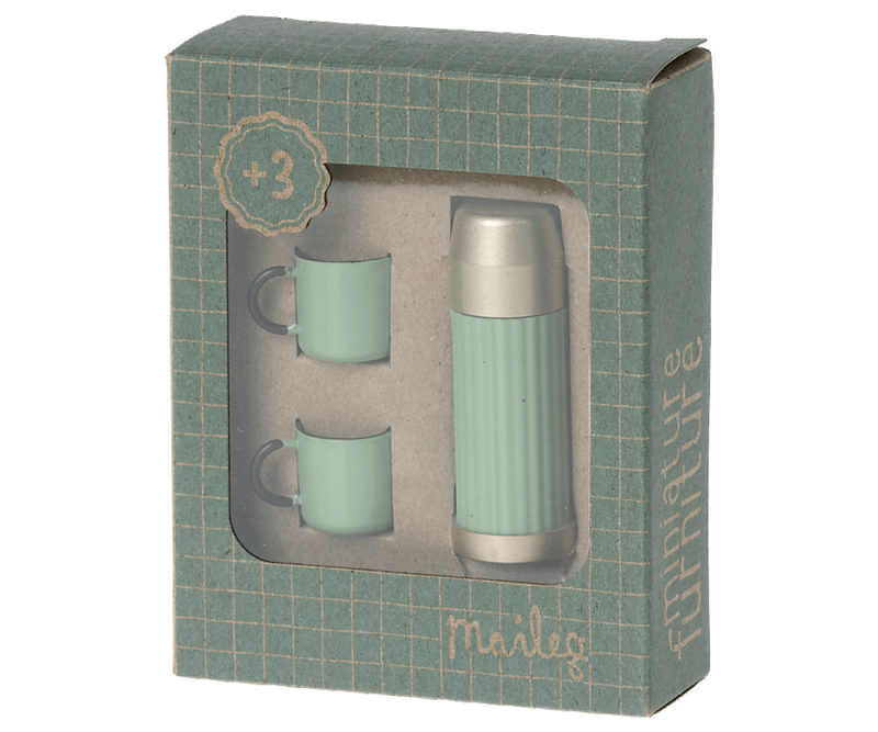 Maileg Thermos and Cups - Mint - Flying Ryno