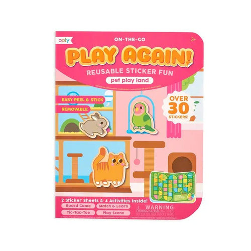 Ooly Play Again! Mini On-The-Go Activity Kit - Pet Play Land - Flying Ryno