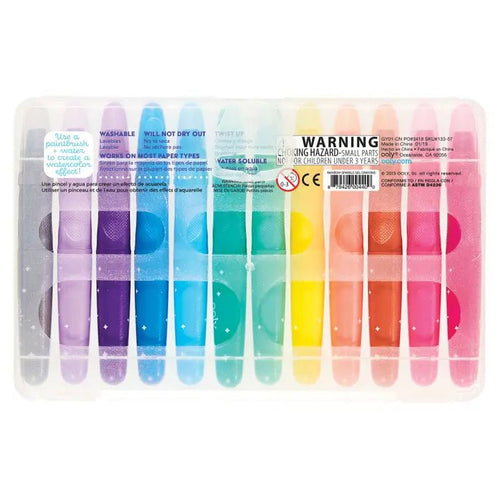Ooly Rainbow Sparkle Metallic Gel Crayons - Flying Ryno