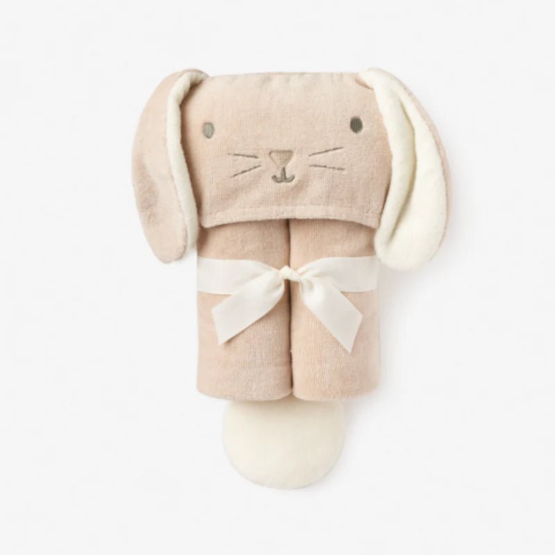 Elegant Baby Brown Bunny Hooded Baby Bath Wrap - Flying Ryno