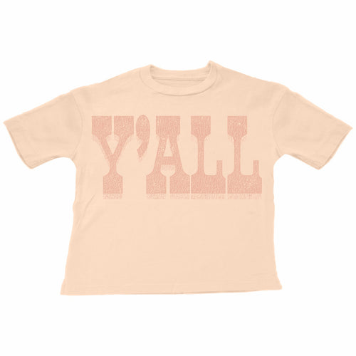 Tiny Whales Y'all Girls Super Tee- Faded Pink - Flying Ryno