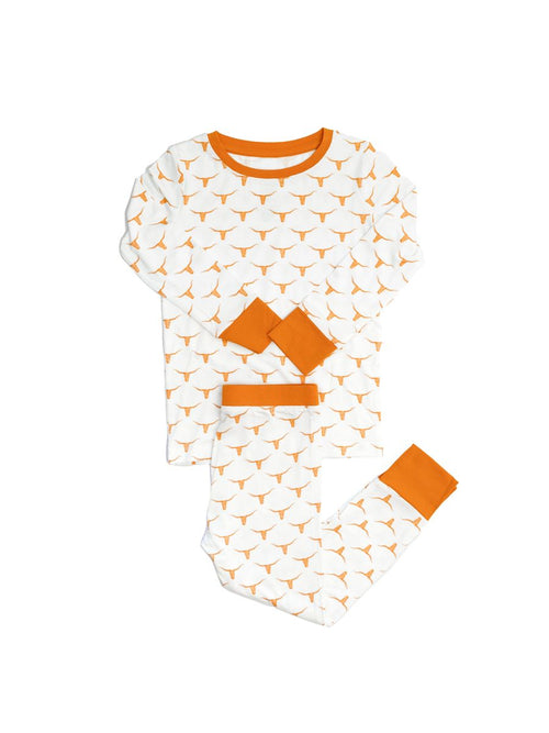 The Uptown Baby Pajama Set 2 Piece - Longhorn (Pajama-Set-2-Piece-Longhorn) - Flying Ryno