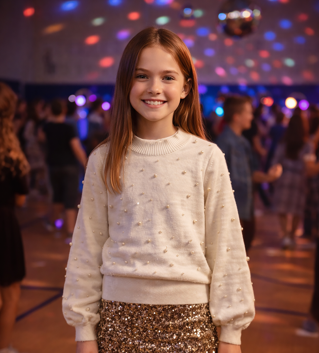 Tweenstyle by Stoopher Embellished Pearl Sweater