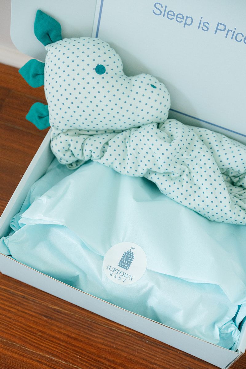 The Uptown Baby Lovey Blanket, Dino Dots