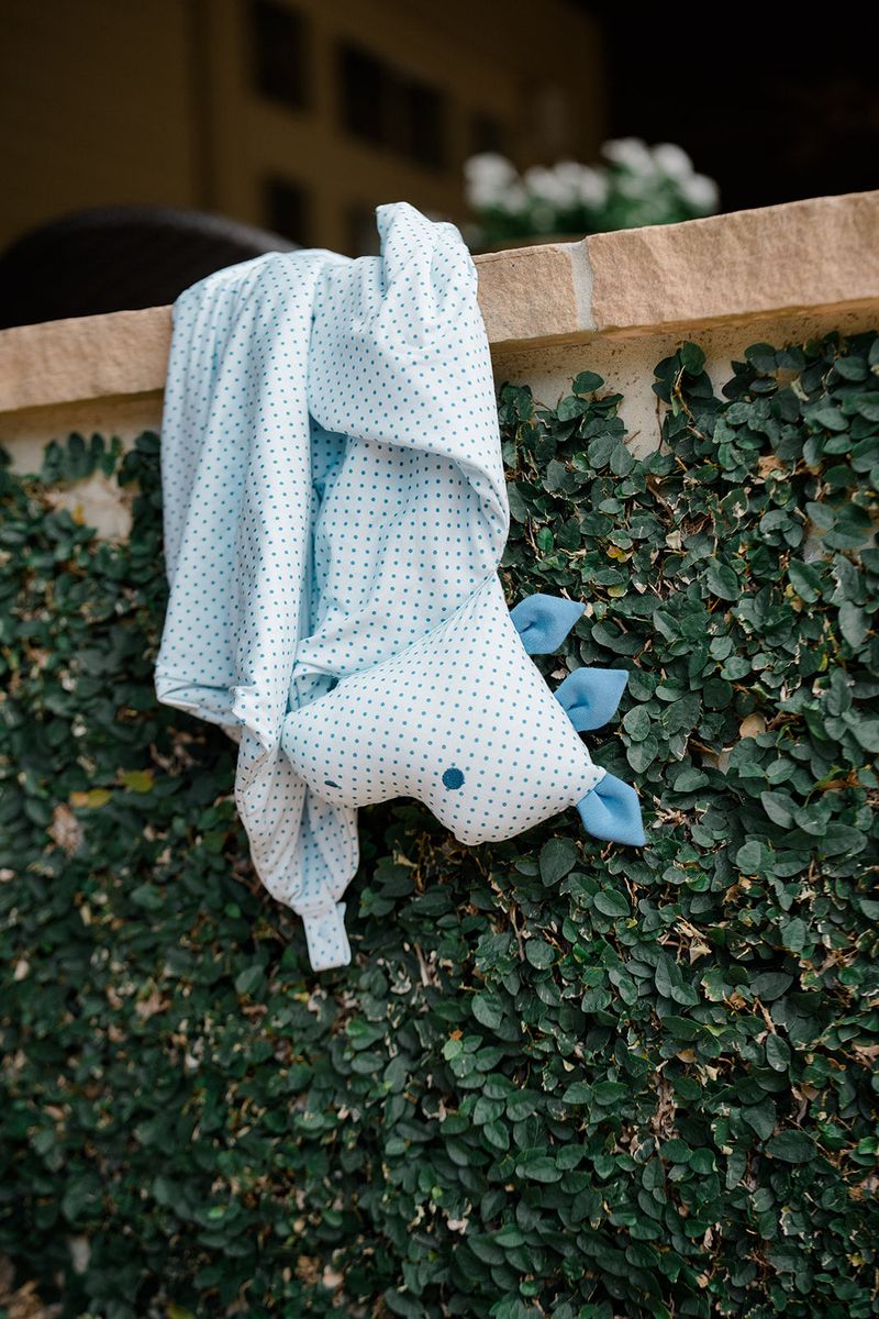The Uptown Baby Lovey Blanket, Dino Dots
