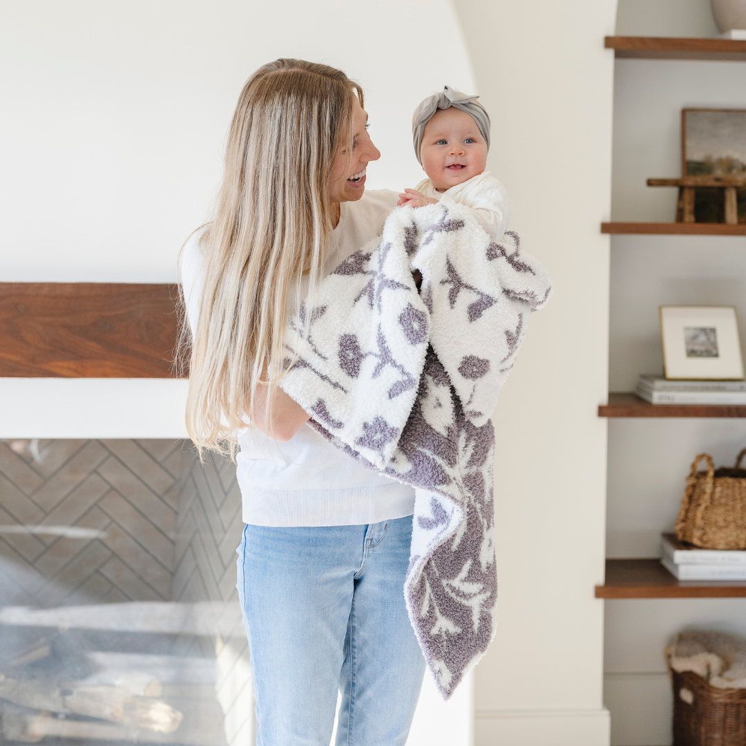 Saranoni Double-Layer Bamboni®  Receiving Blanket, Pansy