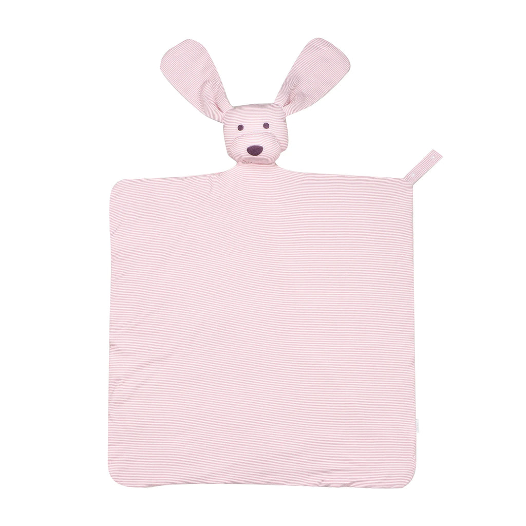 The Uptown Baby Dog Lovey Blanket, Pink Mini-Stripe
