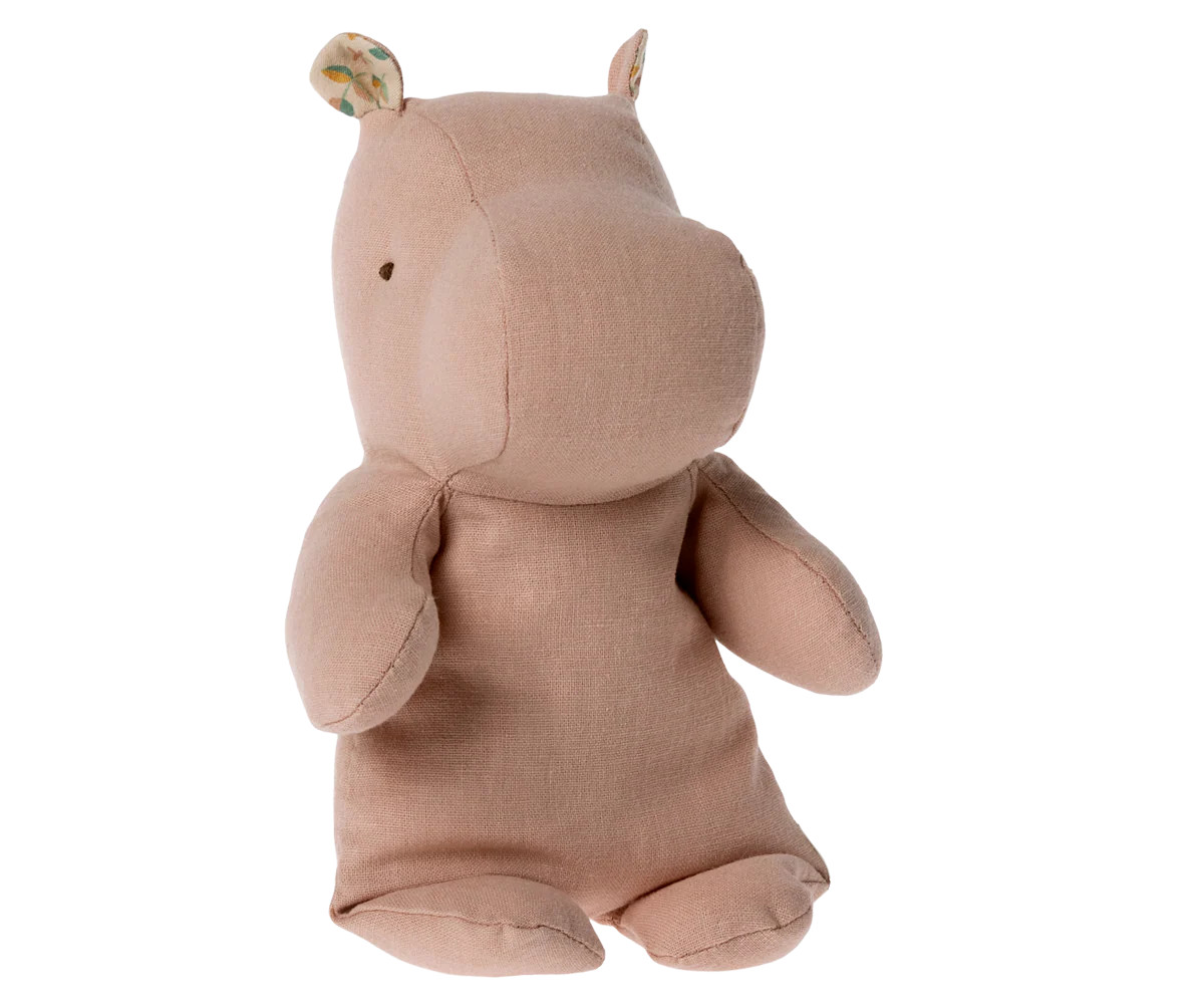 Maileg Safari Friends, Hippo, Small, Soft Rose
