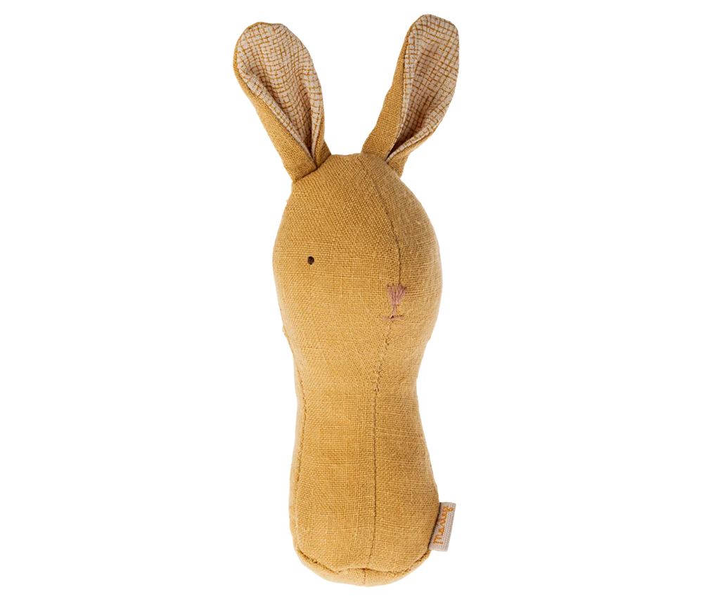 Maileg Lullaby Friends, Bunny Rattle, Dusty Yellow