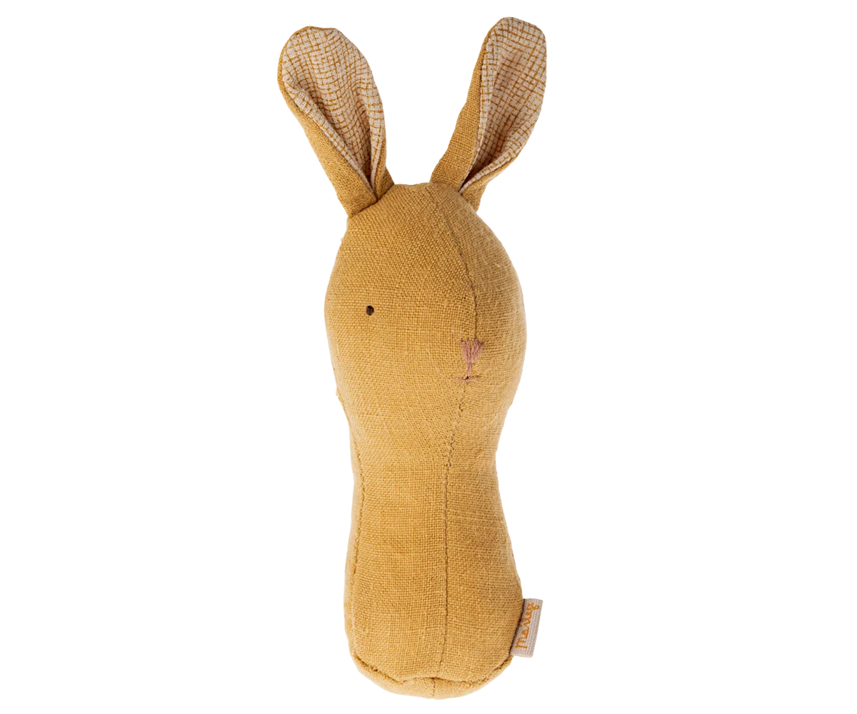 Maileg Lullaby Friends, Bunny Rattle, Dusty Yellow