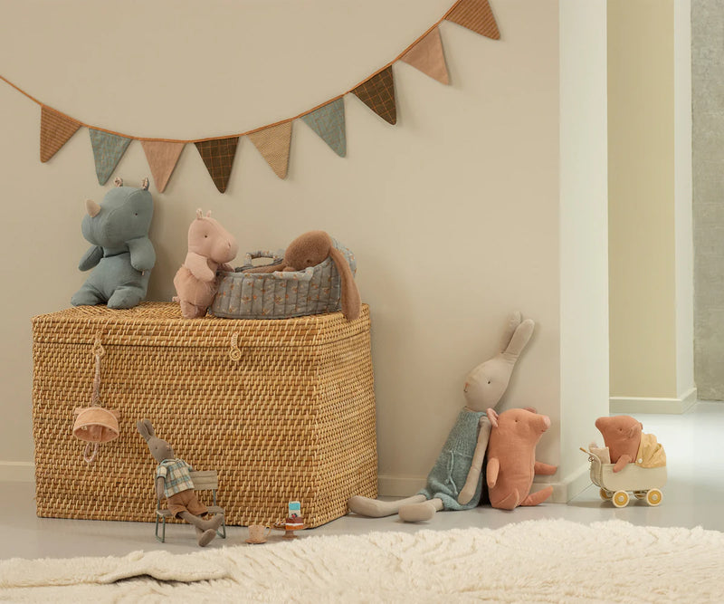Maileg Safari friends, Rhino, Medium - Dusty blue