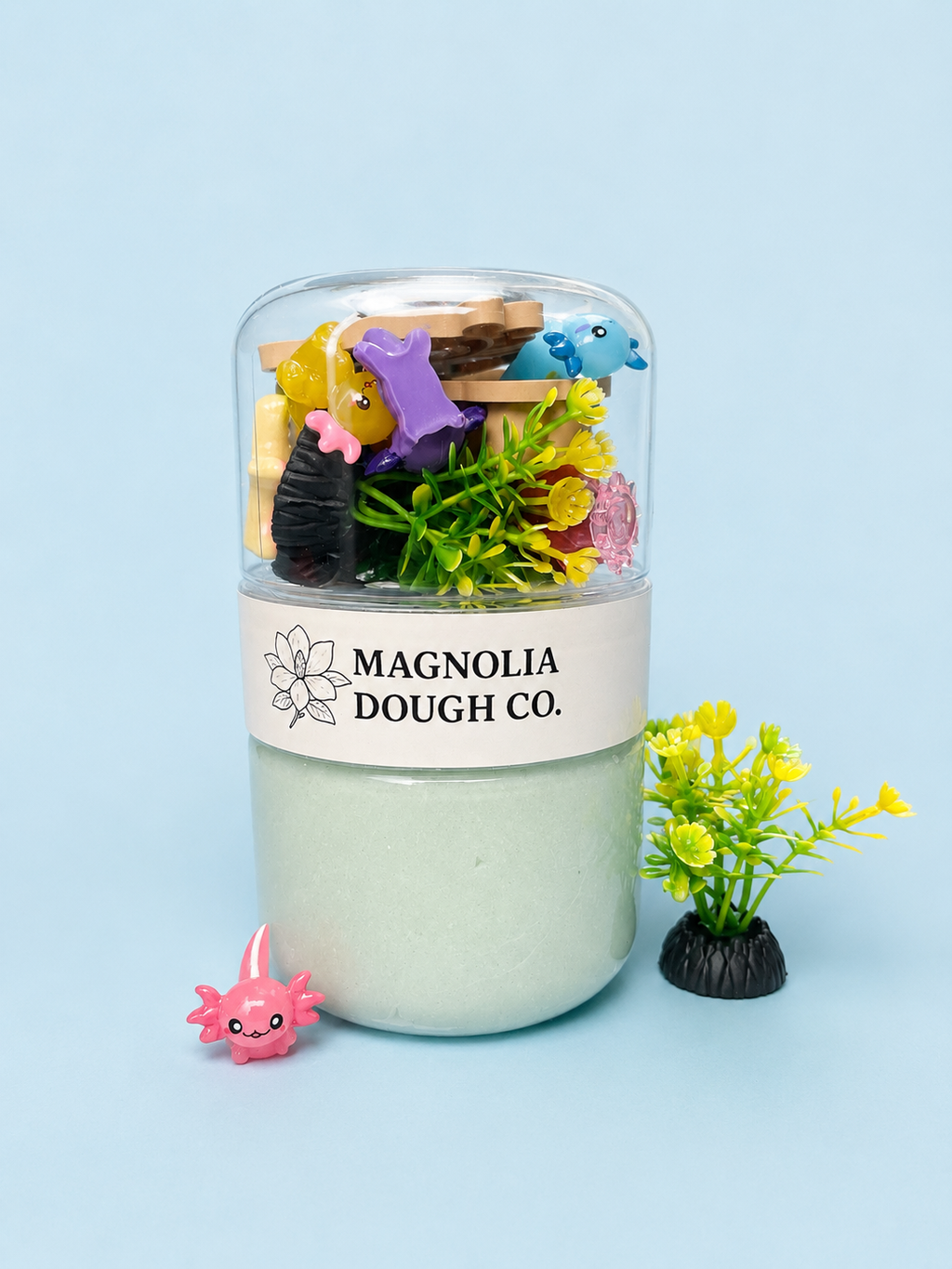 Magnolia Dough Co. Kids Sensory Play Dough Jar, Axolotl