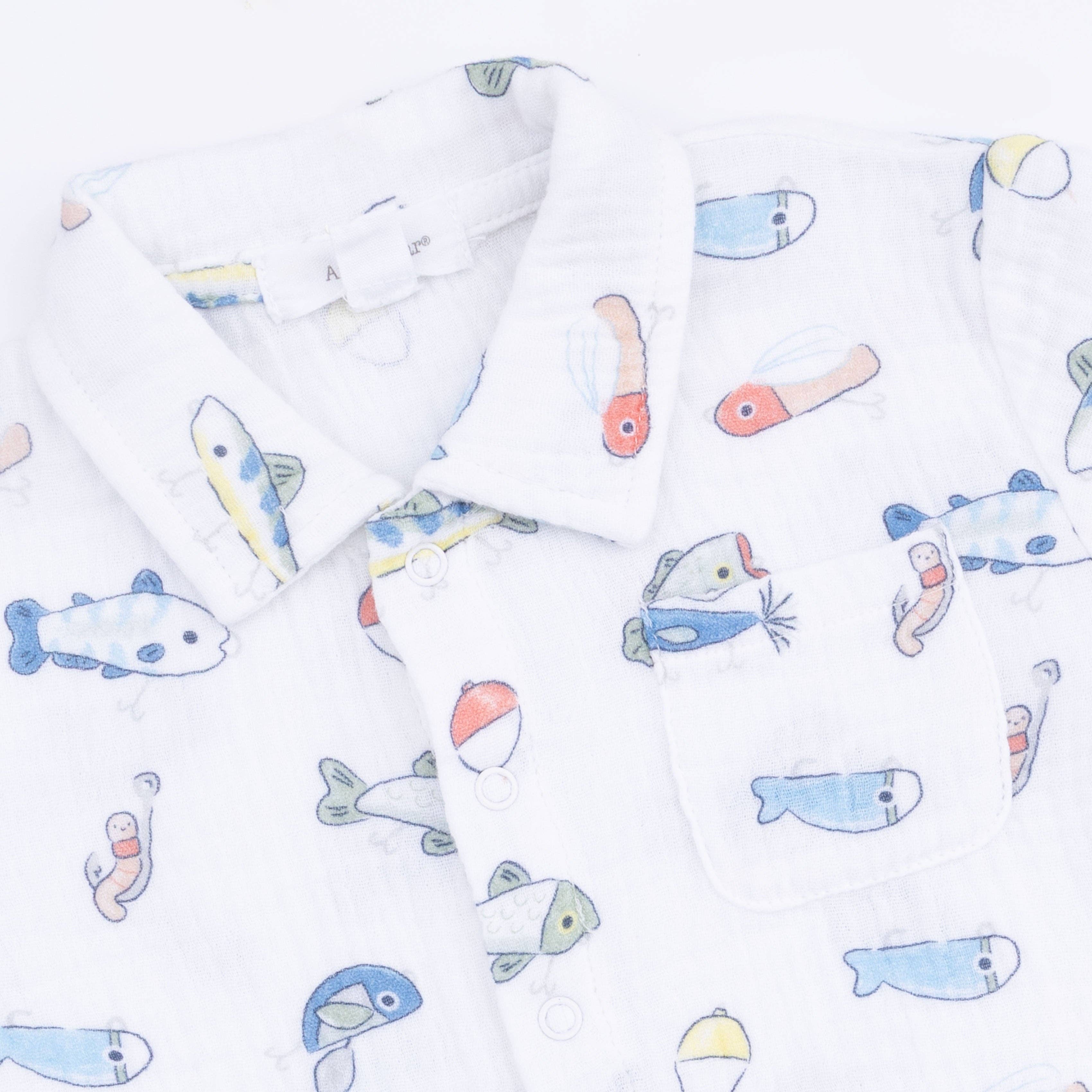 Angel Dear Polo Button Up with Casual Short, Fishing Lures