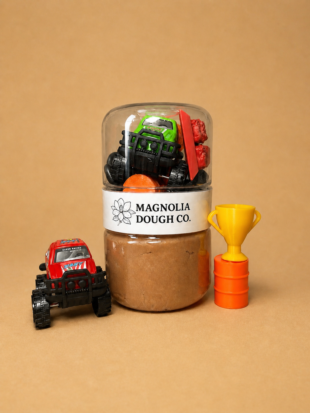 Magnolia Dough Co. Kids Sensory Play Dough Jar, Monster Truck