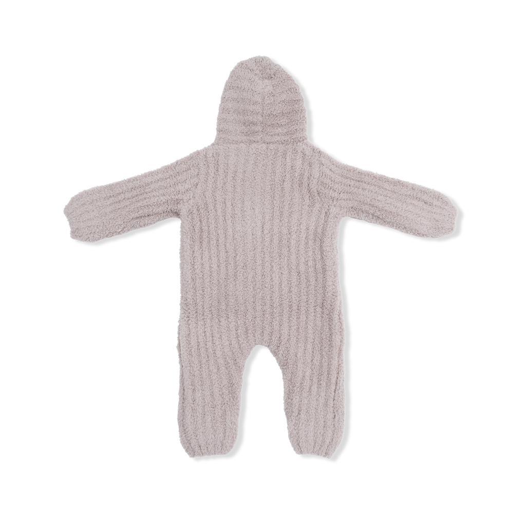 Angel Dear Stone Hooded Romper with Striped Texture, Chenille