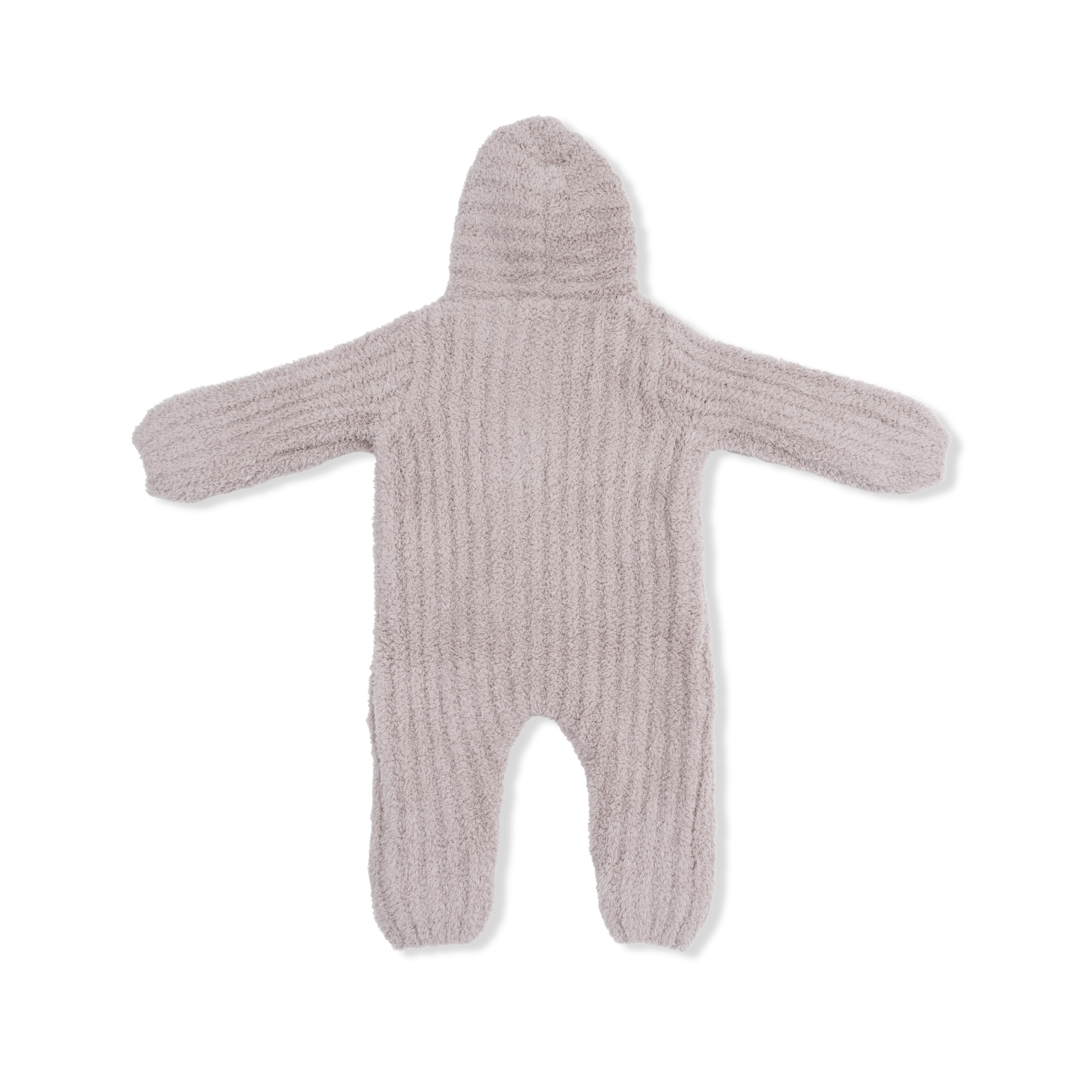 Angel Dear Stone Hooded Romper with Striped Texture, Chenille