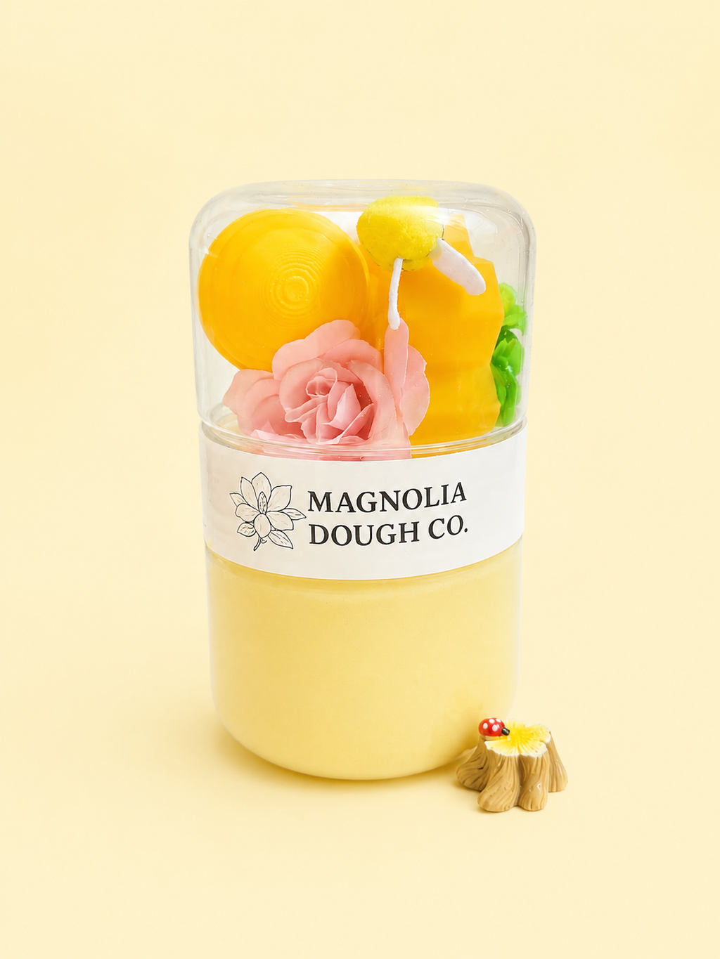 Magnolia Dough Co. Kids Sensory Play Dough Jar, Busy Bee Garden