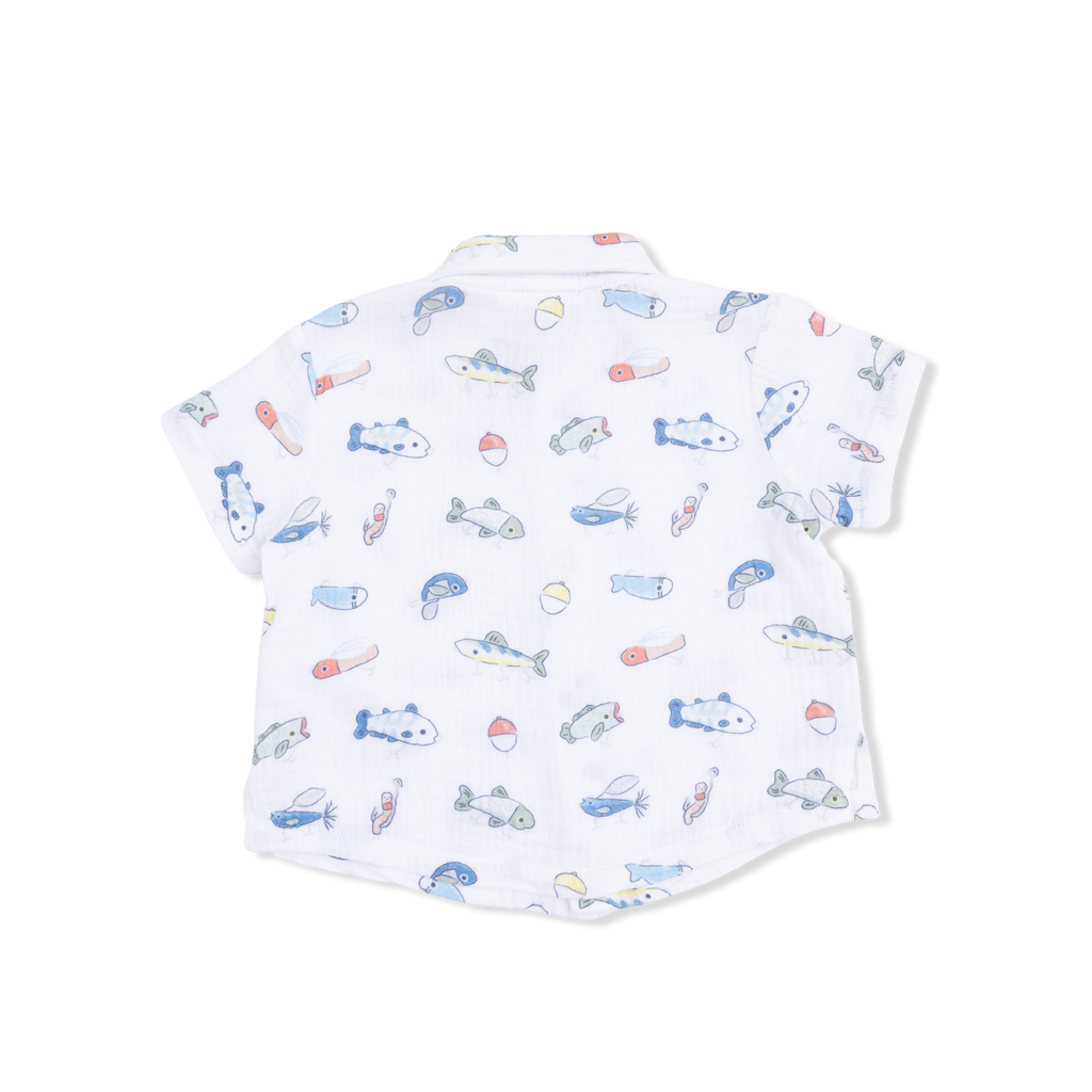 Angel Dear Polo Button Up with Casual Short, Fishing Lures