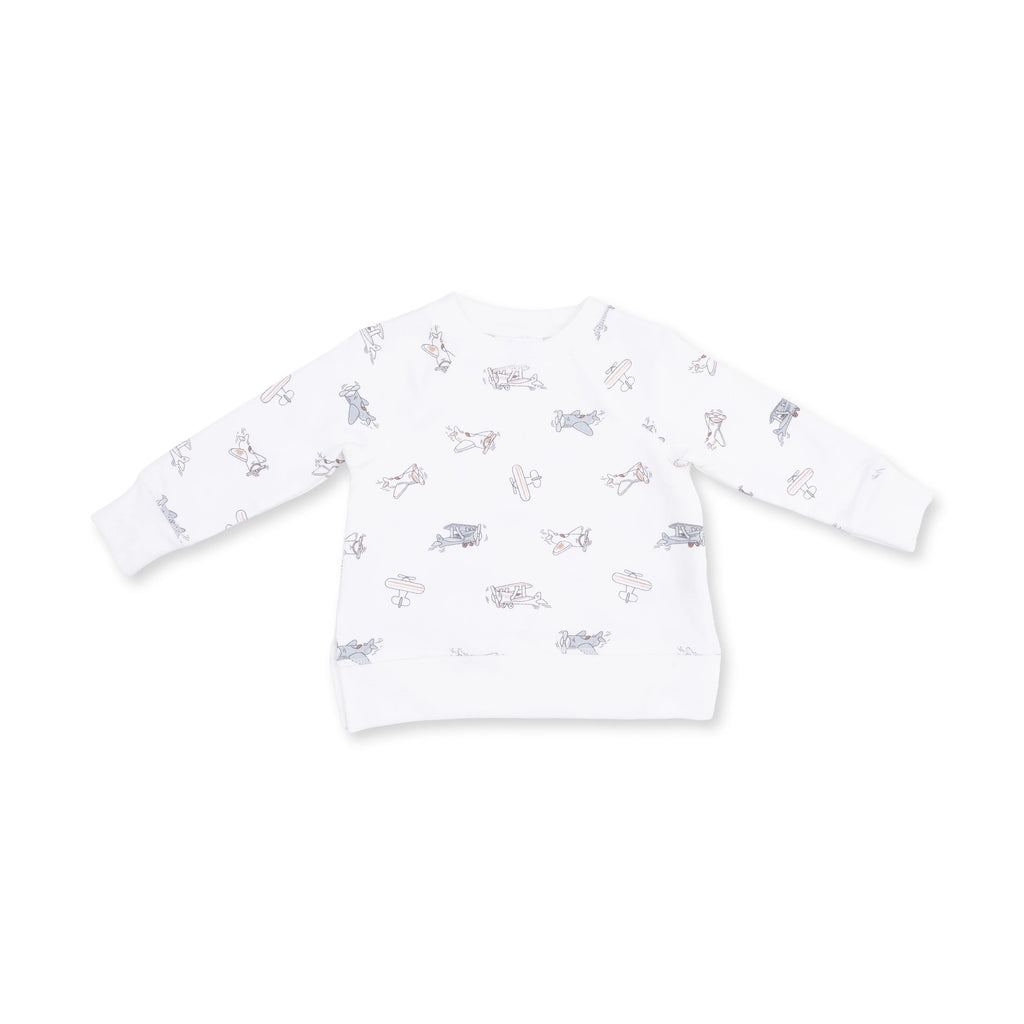 Angel Dear Raglan Sweatshirt, Vintage Airplane Pilots