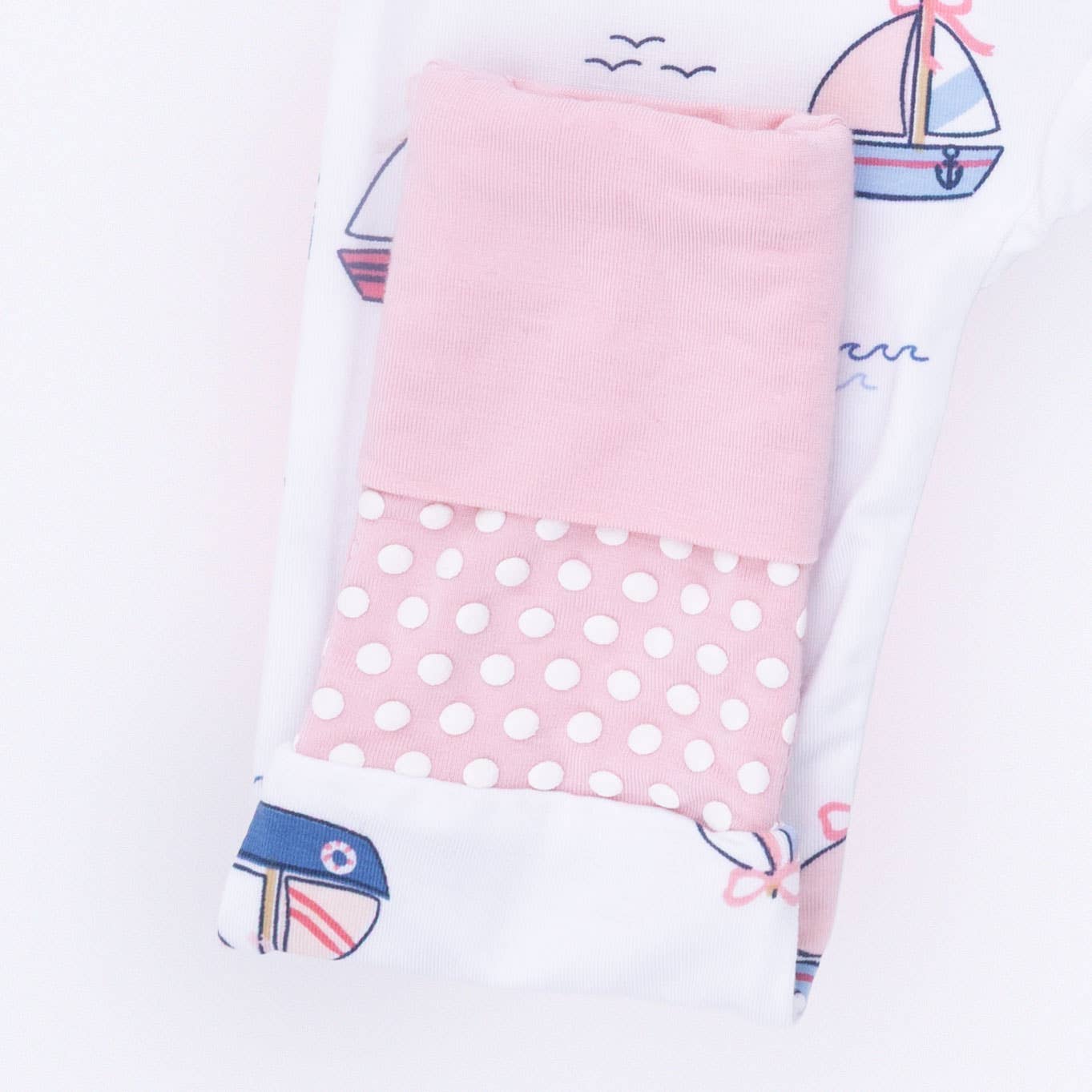 Angel Dear Convertible Romper, Bubbly Sailboats, Pink