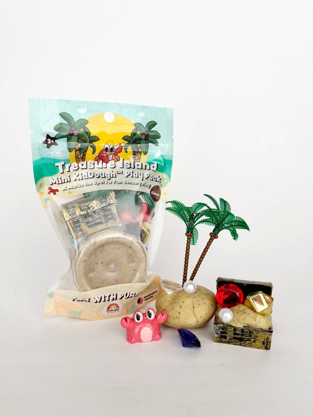 Earth Grown KidDoughs Treasure Island Mini Play Pack - Flying Ryno