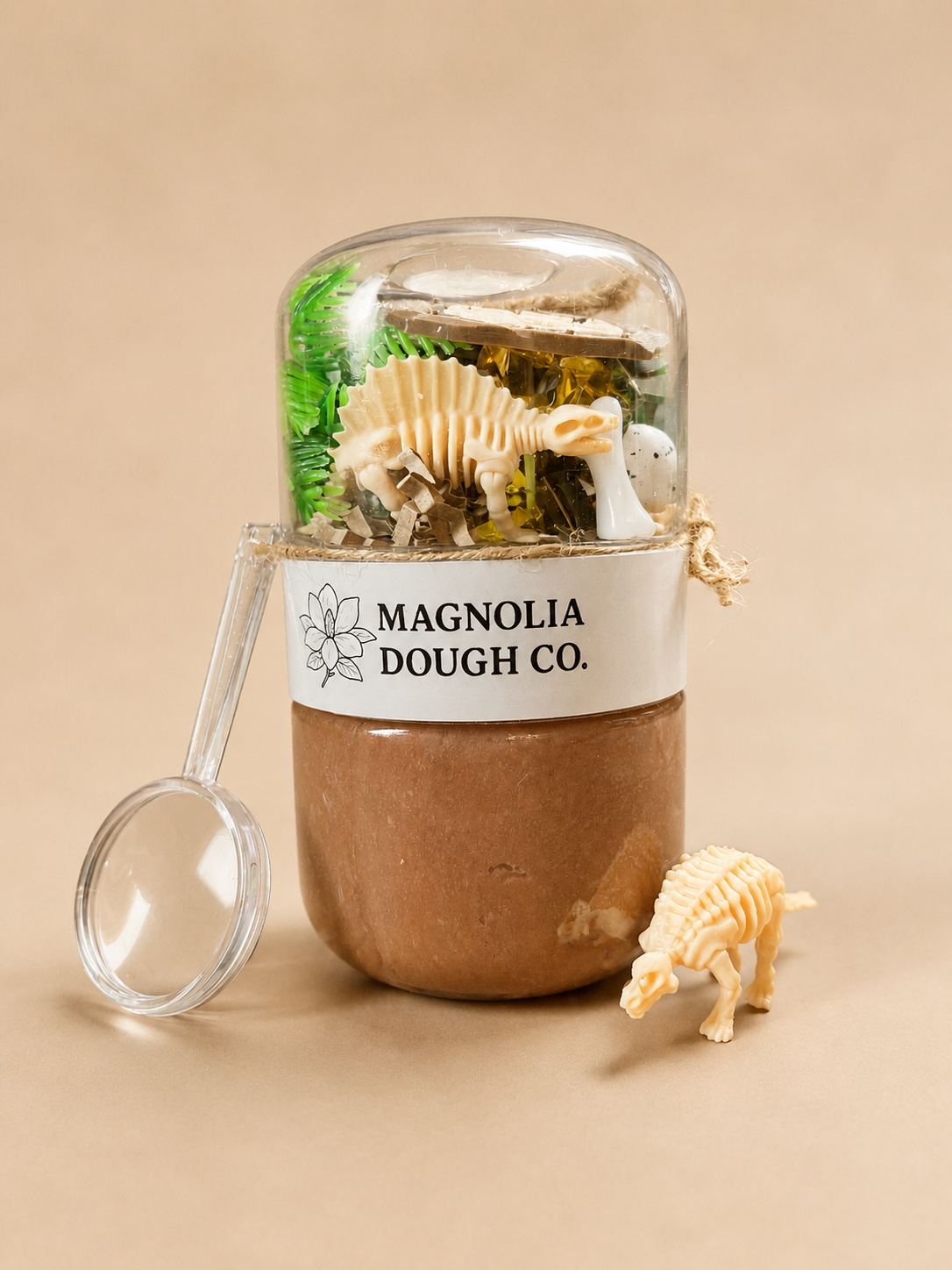 Magnolia Dough Co. Kids Sensory Play Dough Jar,  Dino Fossil Dig