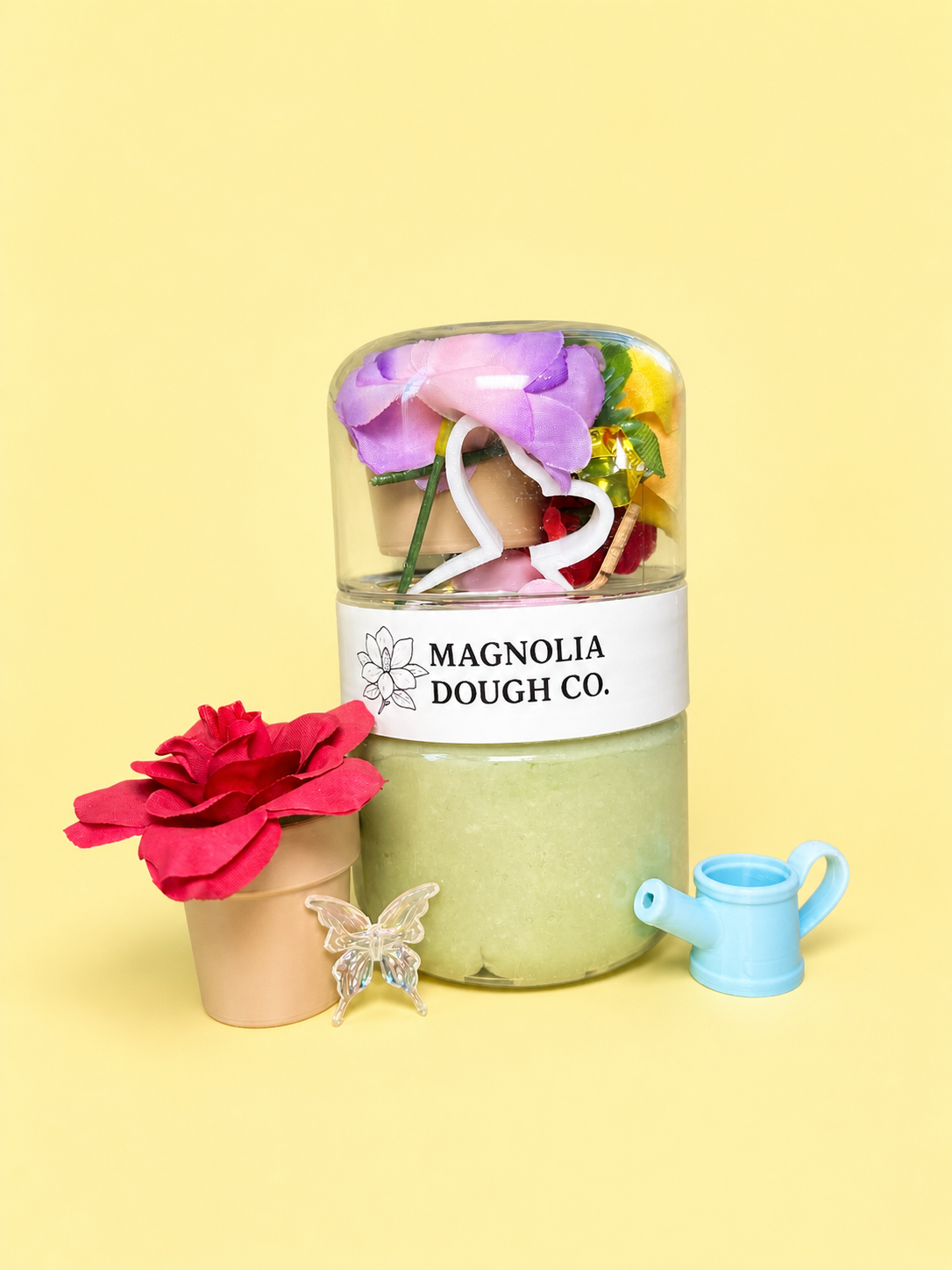 Magnolia Dough Co. Kids Sensory Play Dough Jar, Flower Garden