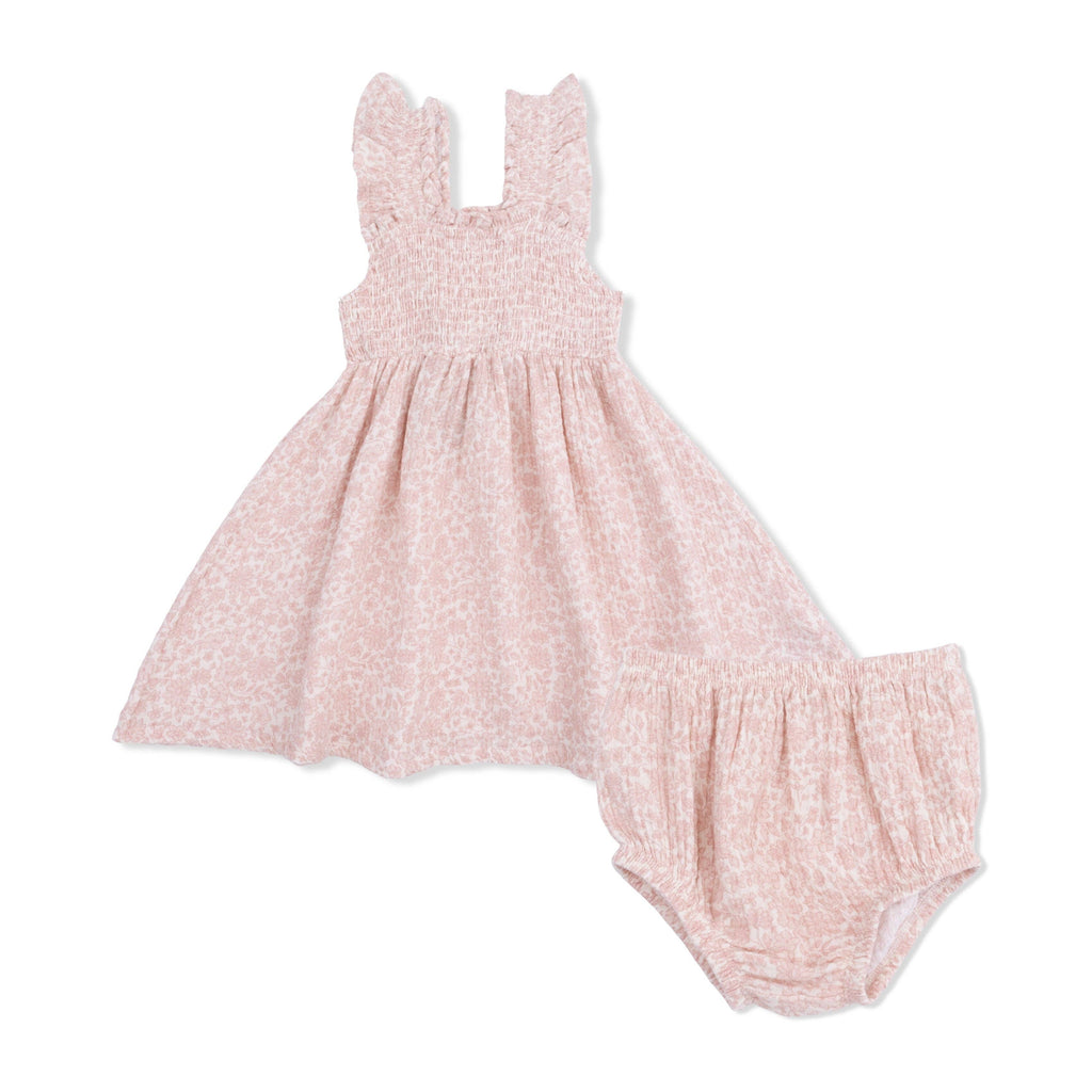 Angel Dear Smocked Sundress with Bloomer, Harper Floral