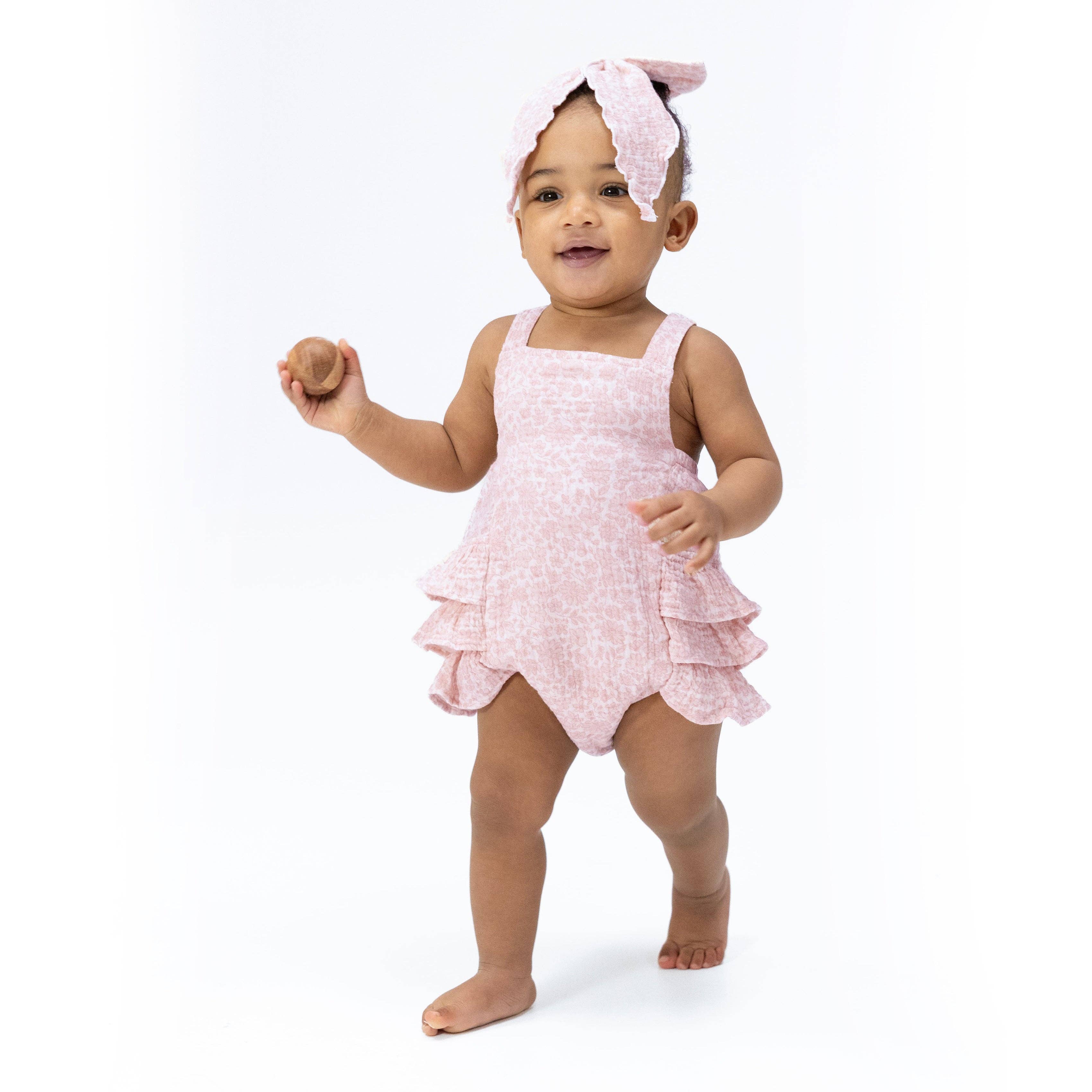 Angel Dear Ruffle Sunsuit, Harper Floral