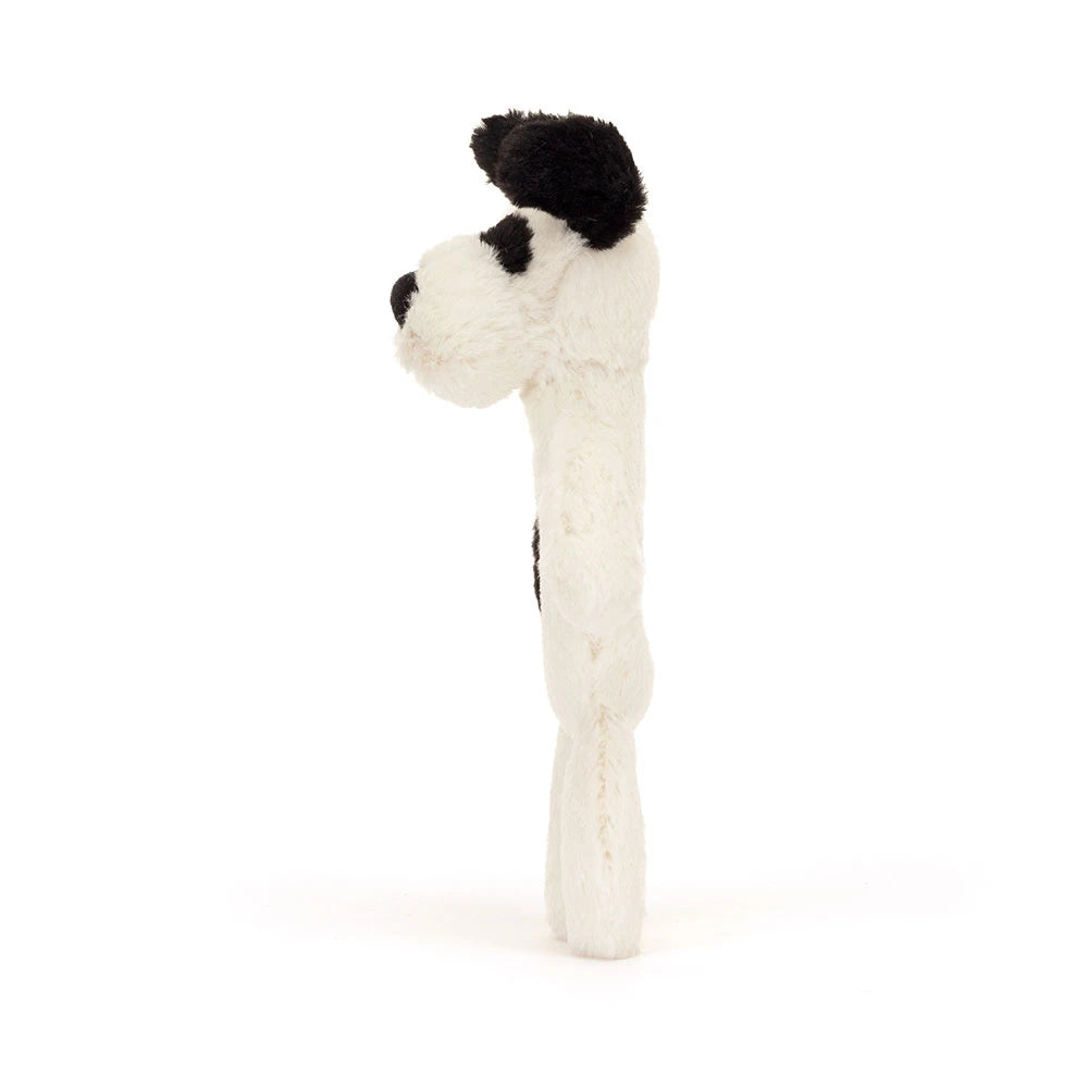 Jellycat Black and Cream Puppy Ring Rattle