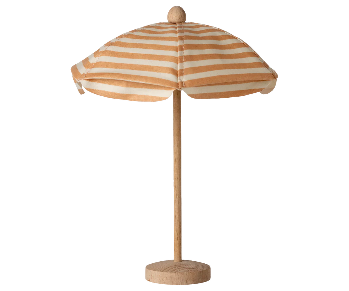 Maileg Beach Umbrella, Mouse, Soft Coral