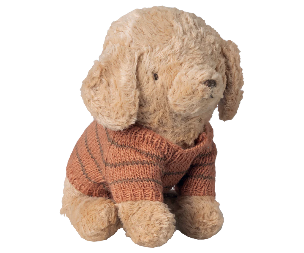 Maileg Puppy Supply, Small, Knitted Sweater, Coral