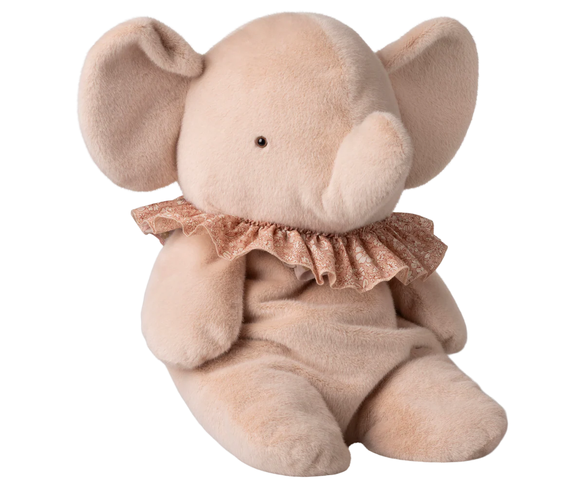Maileg Elephant Plush, Big, Powder - Flying Ryno