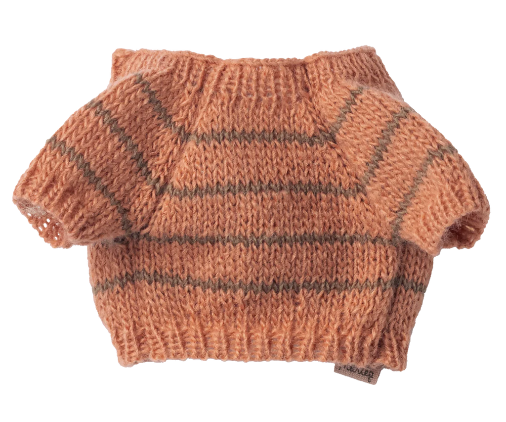 Maileg Puppy Supply, Small, Knitted Sweater, Coral