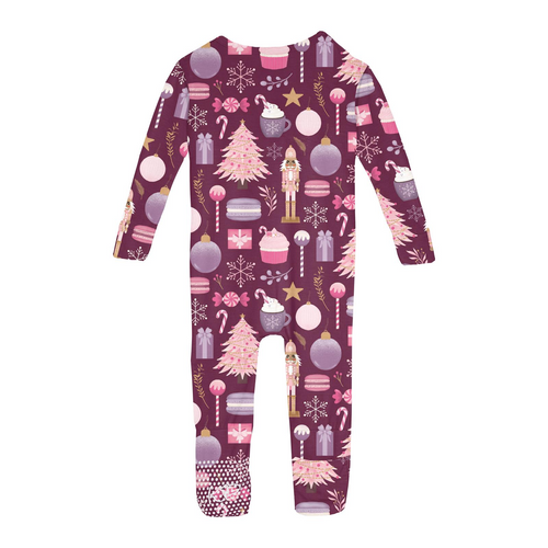 Kickee Pants Print Convertible Coverall, Melody Sugar Plum