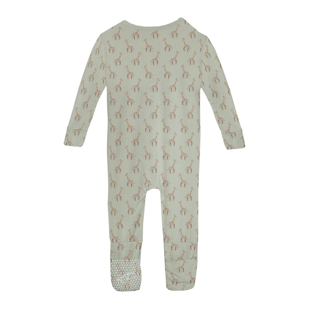 Kickee Pants Print Convertible Coverall, Aloe Giraffe