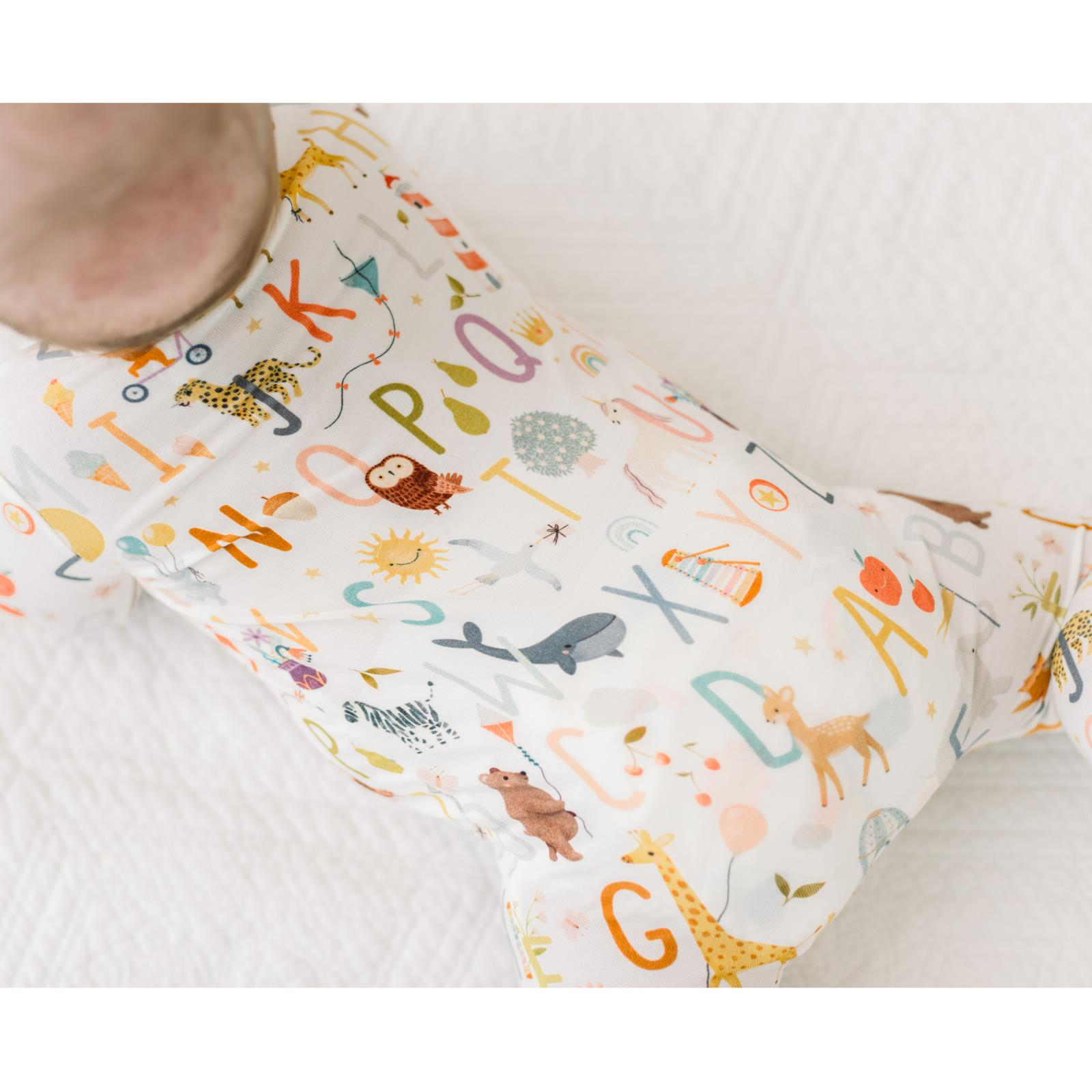 Kickee Pants Print Footie with 2 Way Zipper, Animal Alphabet