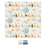 Kickee Pants Print Footie with 2 Way Zipper, Natural Animal Parade