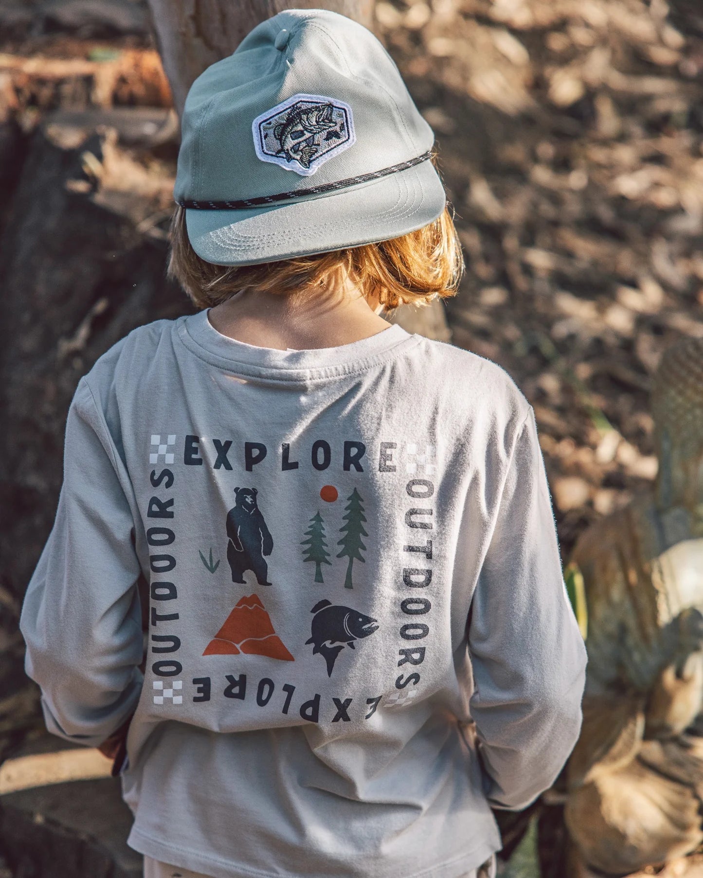 Feather 4 Arrow Snapback Hat, Gone Fishing