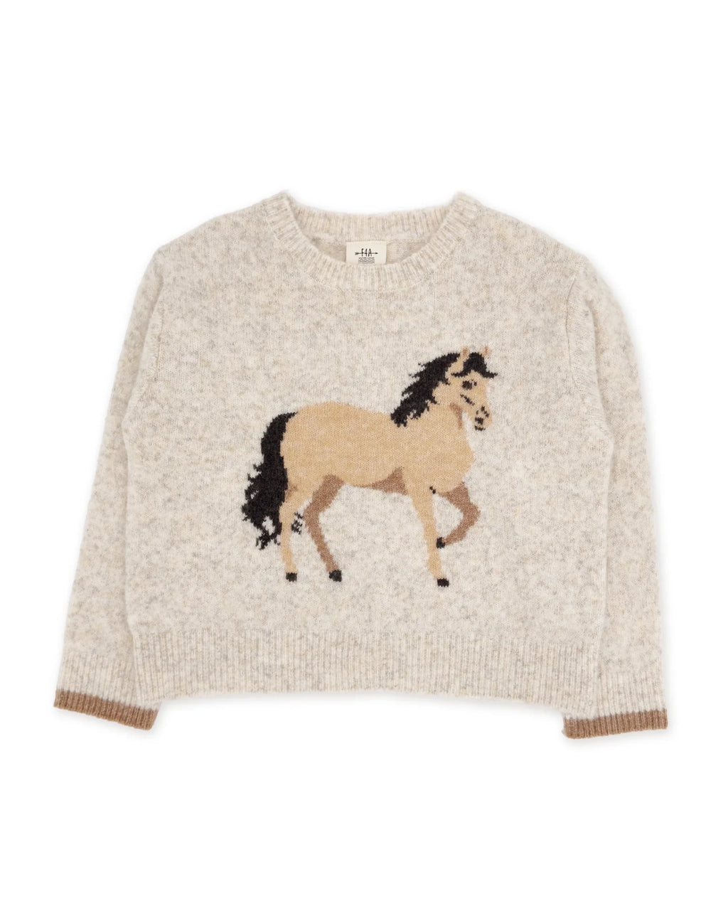 Feather 4 Arrow Camille Horse Sweater, Oatmeal