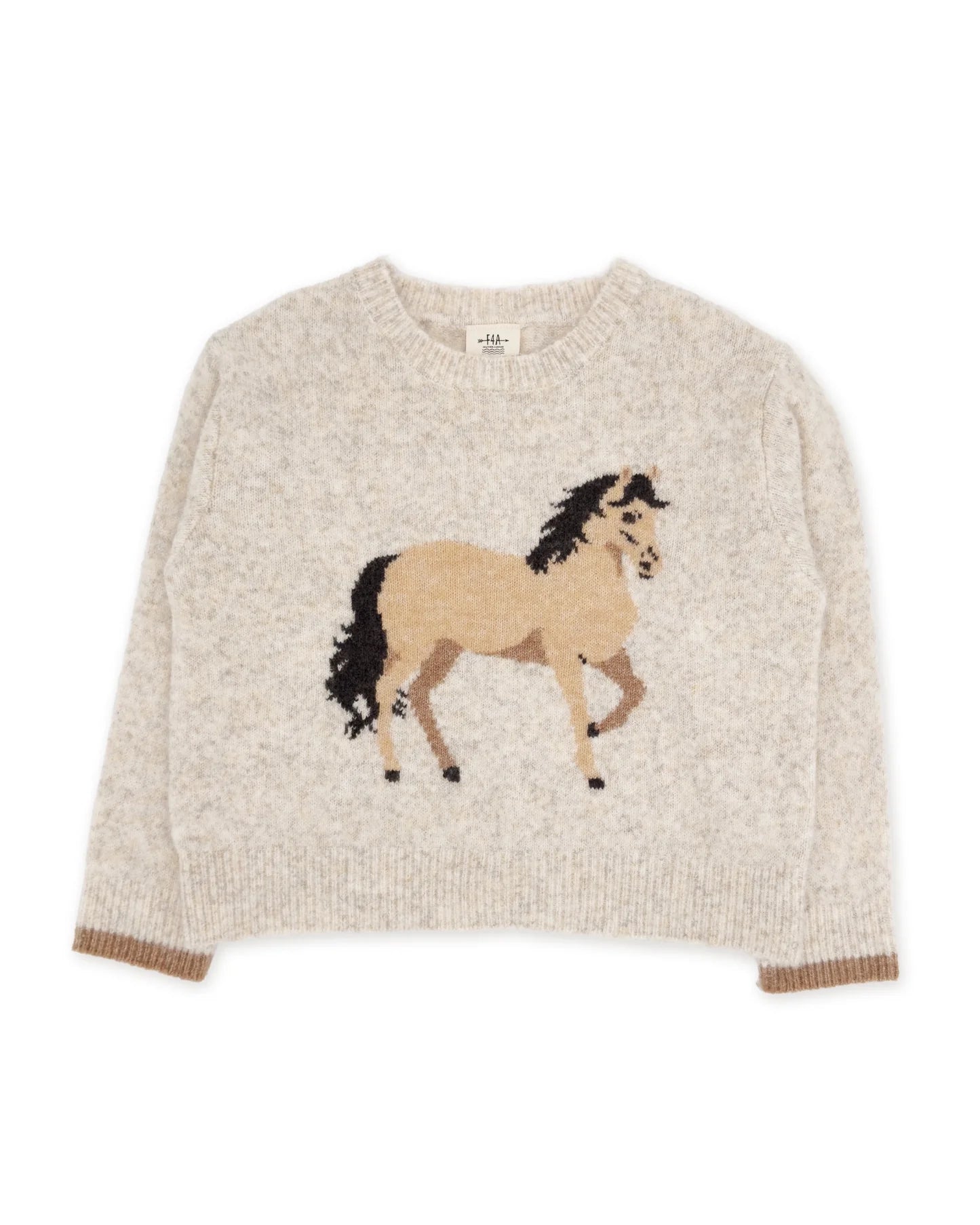 Feather 4 Arrow Camille Horse Sweater, Oatmeal