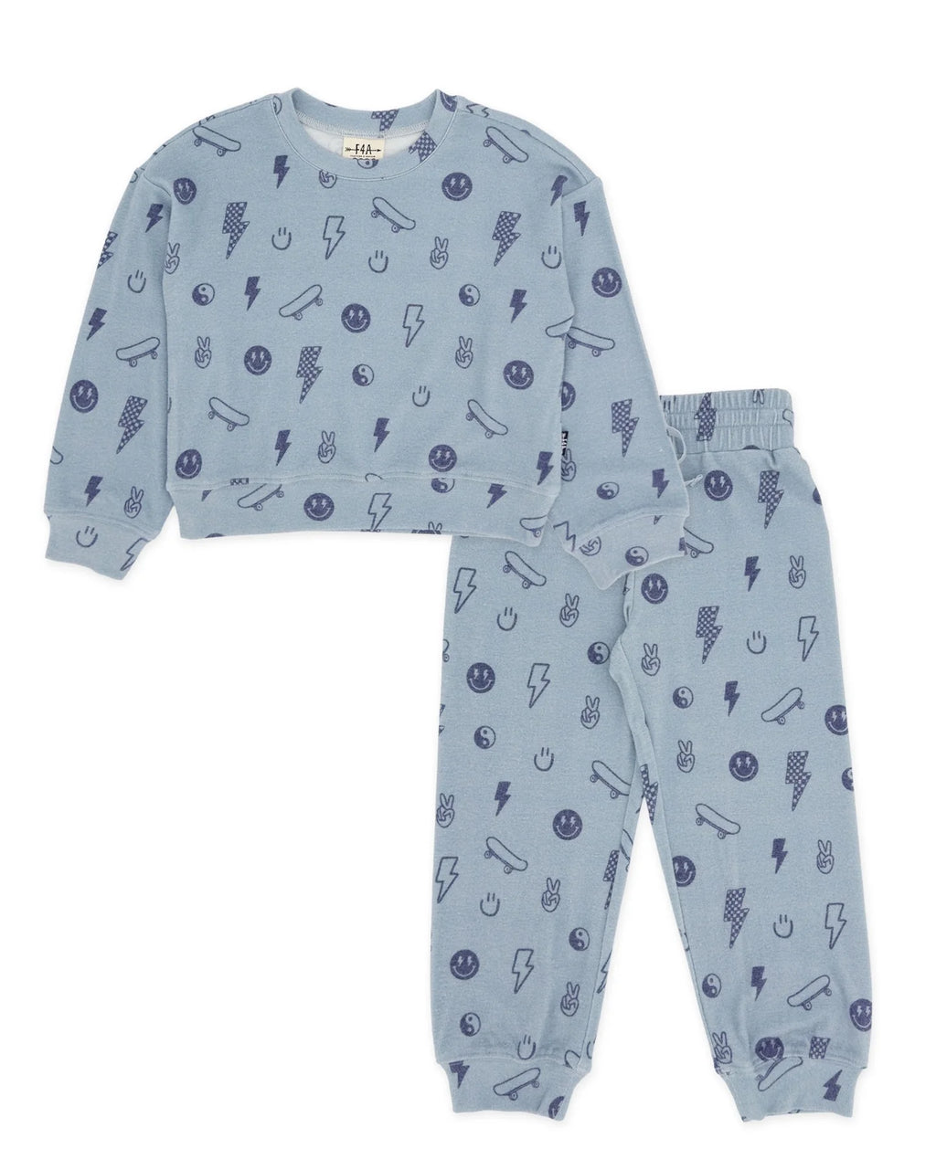 Feather 4 Arrow Icon Hacci Set, Celestial Blue