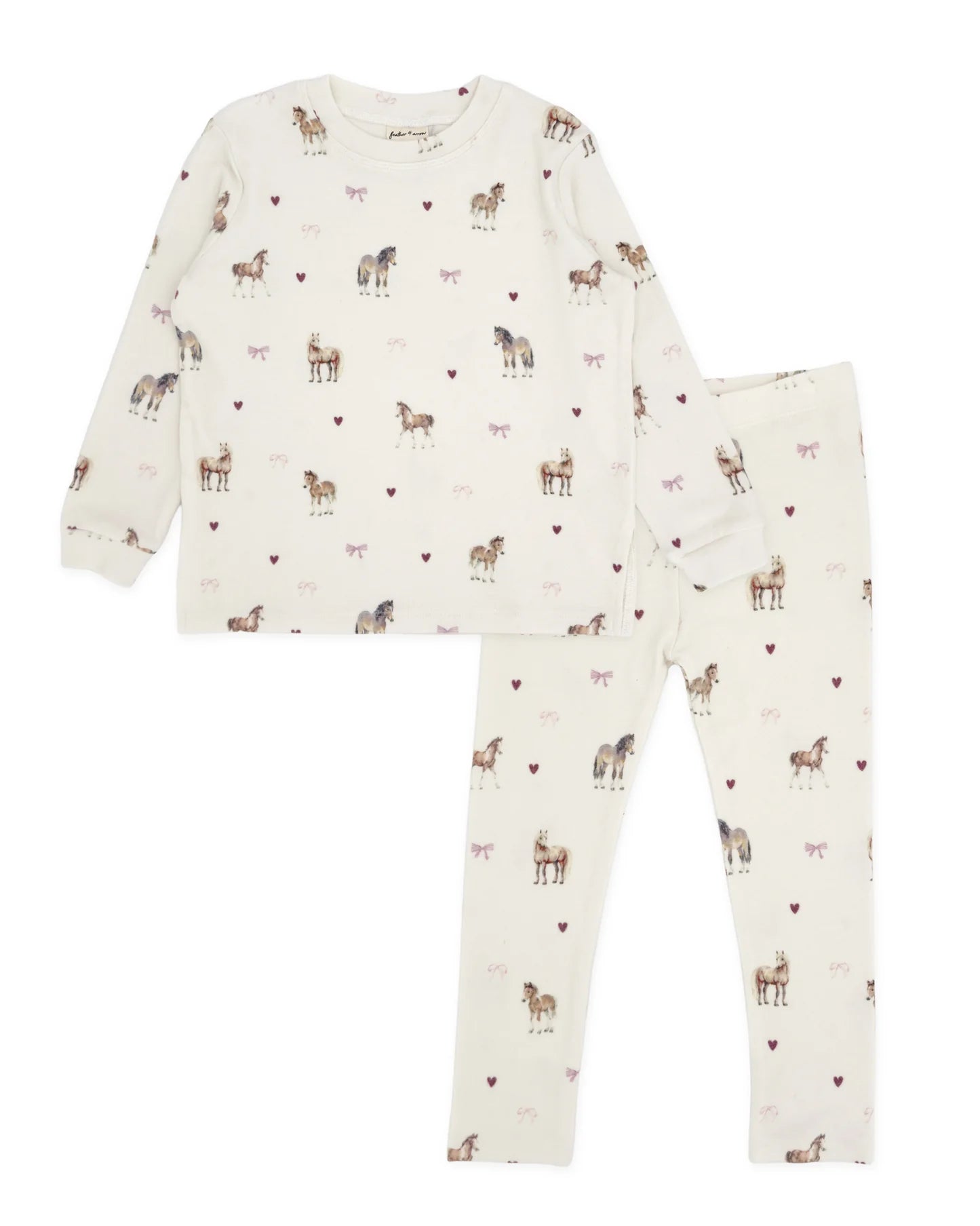 Feather 4 Arrow Ava Horse Hacci Set, Ivory
