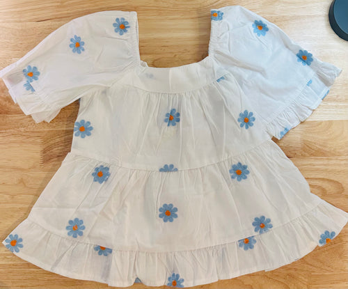 Hayden Daisy Embroidered Top - Flying Ryno