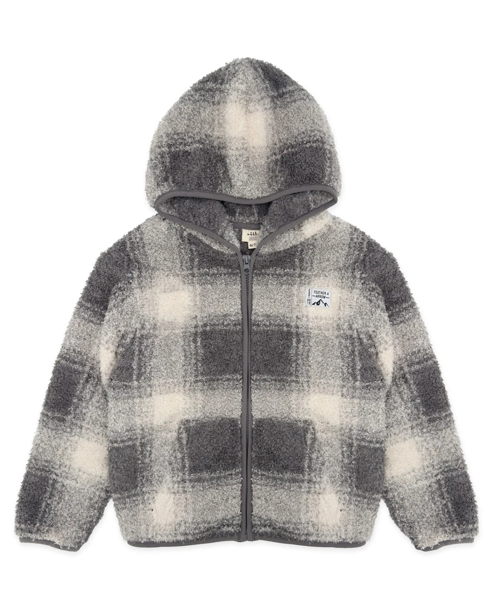 Feather 4 Arrow Rocky Plaid Jacket, Ash Grey