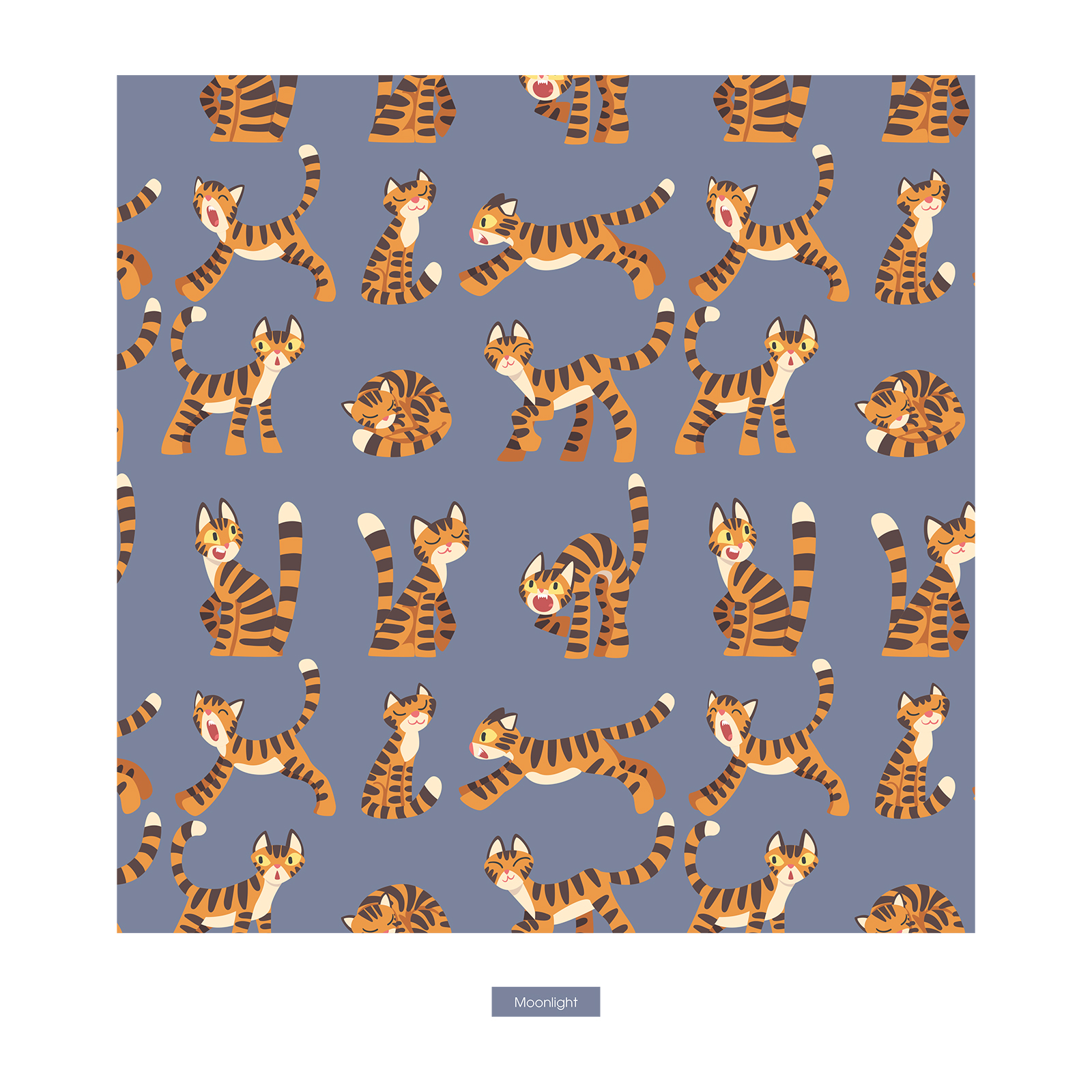 Kickee Pants Print Long Sleeve Pajama Set, Moonlight Tiger