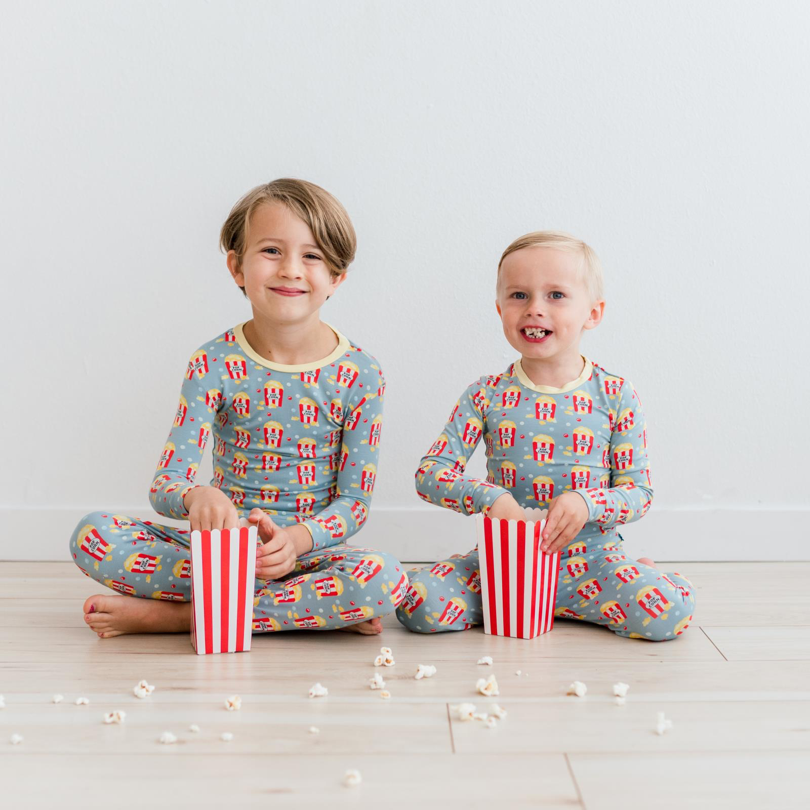 Kickee Pants Print Long Sleeve Pajama Set, Stormy Sea Movie Night