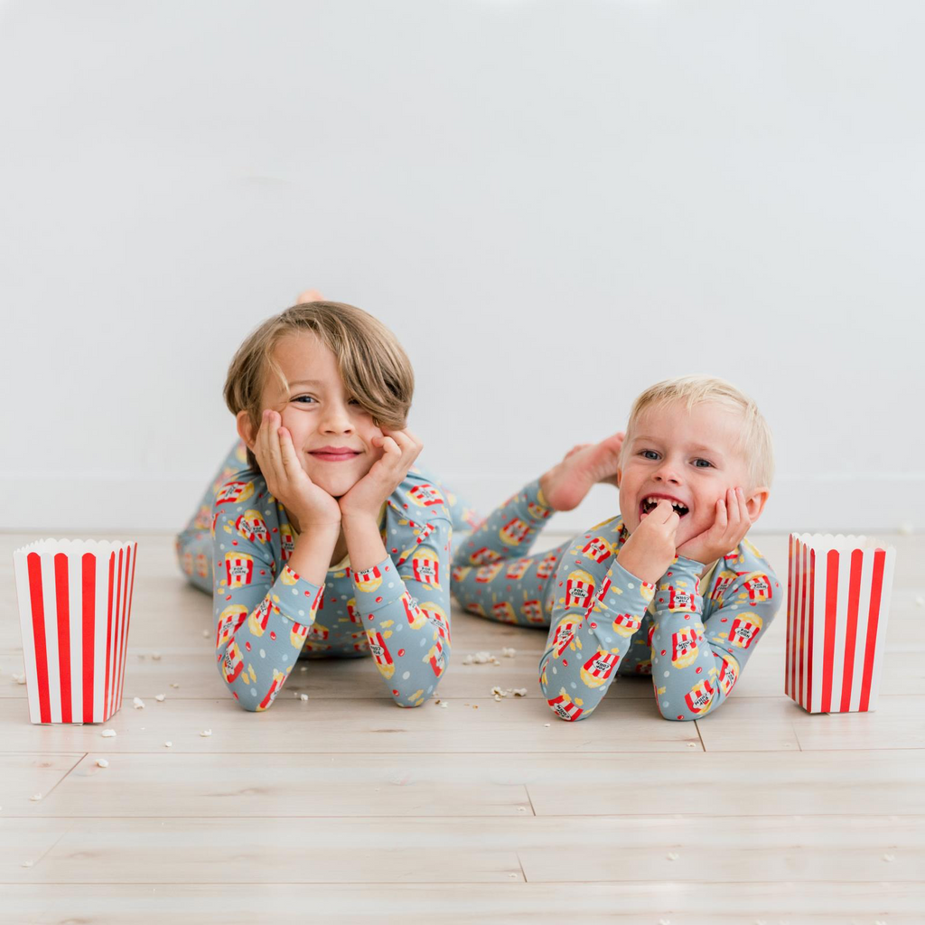 Kickee Pants Print Long Sleeve Pajama Set, Stormy Sea Movie Night