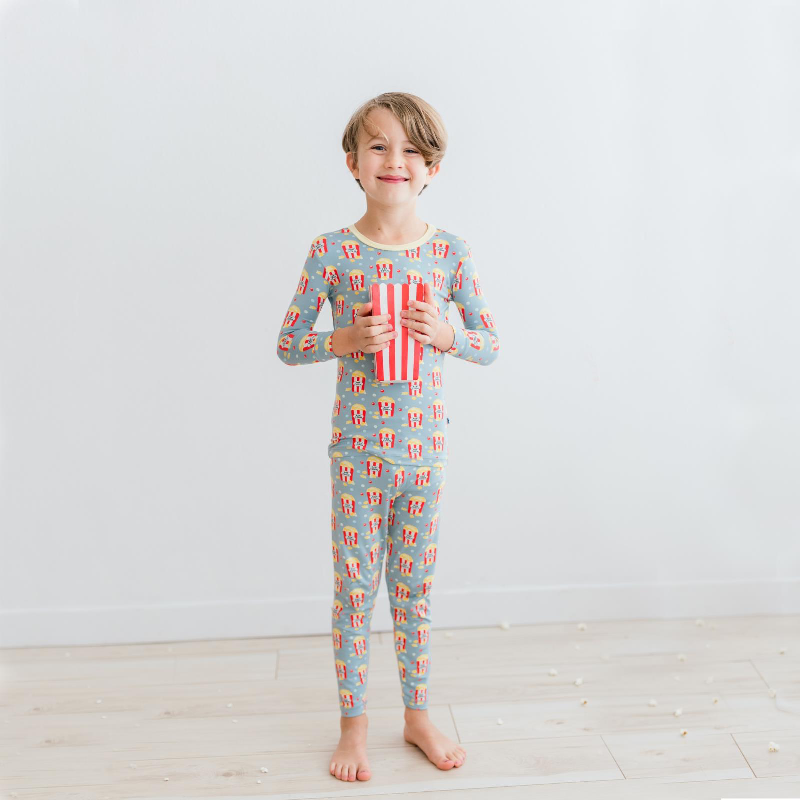 Kickee Pants Print Long Sleeve Pajama Set, Stormy Sea Movie Night