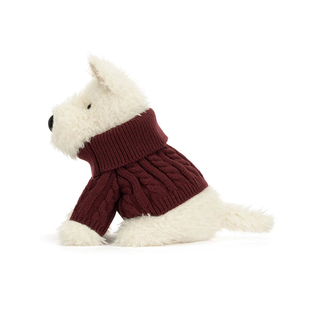 Jellycat Munro Scottie Dog Winter Jumper Outfit